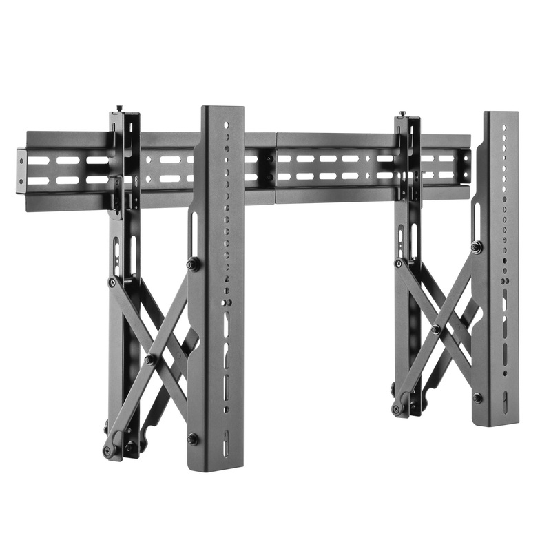 BRATECK 37″-70″ Pop-Out Video Wall Mount Bracket. Max Load 45kg. Lateral Shift Brackets with Built-In Level Adjustment. Anti Theft Locking Hole. Max. VESA 800 x 400. Black