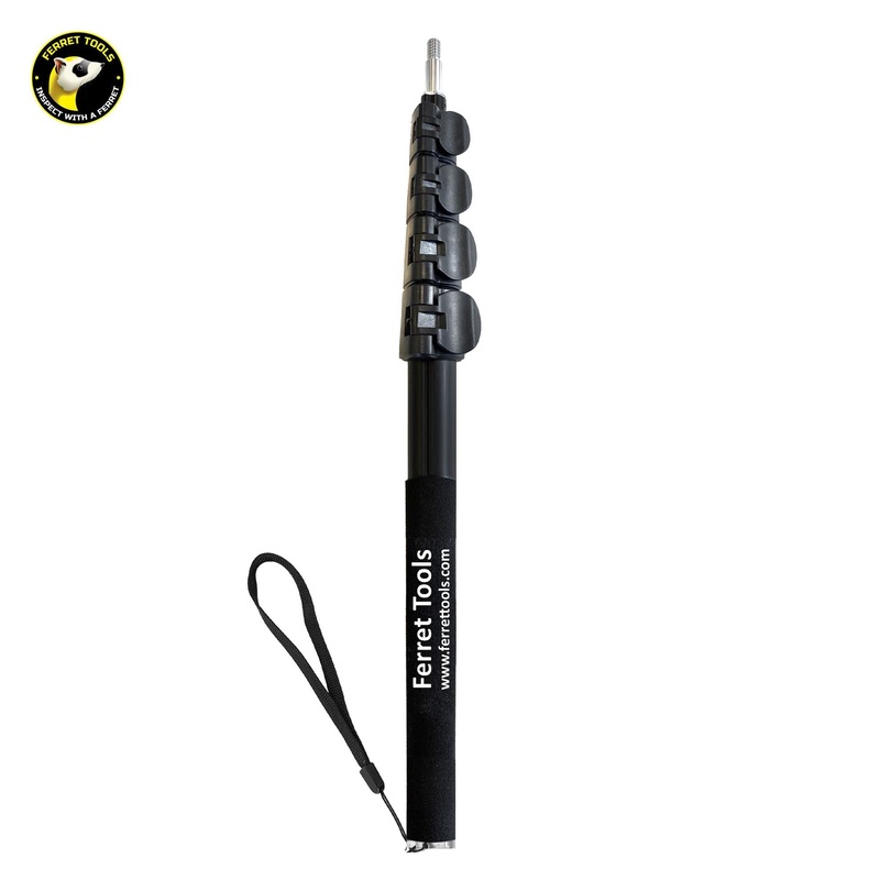 FERRET Extendable Stainless Steel Stick. Extends up to 140cm Rust Resistant with Rubber Grip Handle & Secure Wrist Strap. Compatible with all FERRET Products