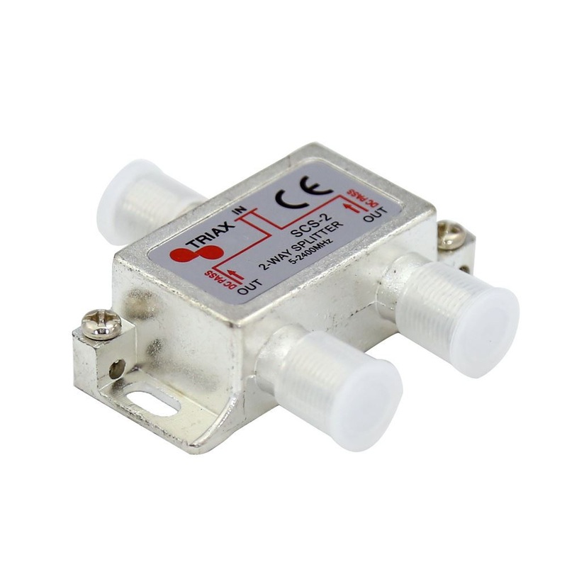TRIAX RF 4-Way Splitter 5-2400MHz. All ports power pass – diode steered.