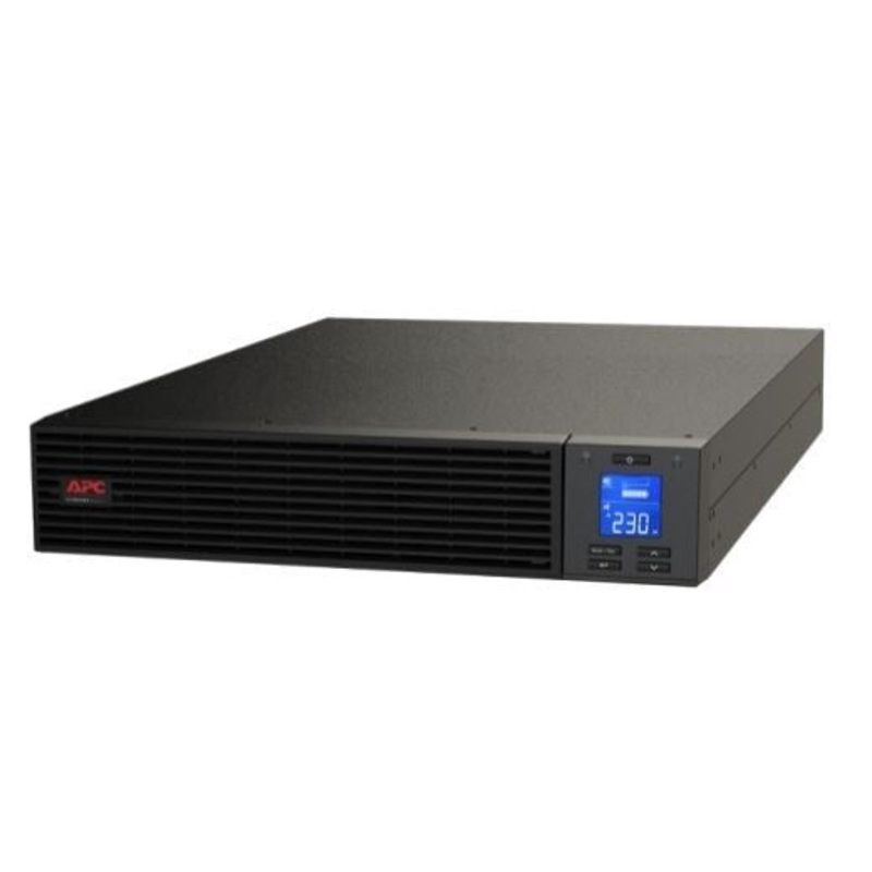 APC Easy UPS On-Line 3000VA (2400W) 2U Rack Mount. 230V Input/Output. 6x IEC C13 Outlets. With Battery Backup. Smart Slot, LCD Graphics Display.
