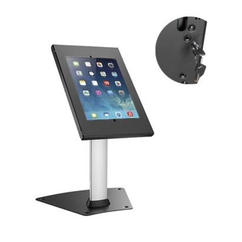 BRATECK Anti-Theft Countertop Tablet Kiosk Stand. For 9.7/10.2 iPad, 10.5 iPad Air/ iPad Pro, 10.1″ Samsung Galaxy Tab A 2019. Heavy-Duty Steel Construction,Free-Tilting Design.