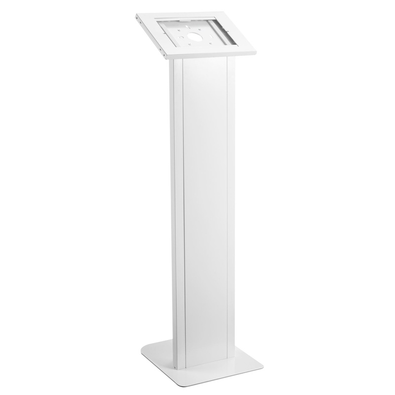 BRATECK Anti-Theft Free-Standing Tablet Display Kiosk for 9.7/10.2 iPad, 10.5 iPad Air/iPad Pro, and 10.1″ Samsung Galaxy Tab A (2019). Heavy-Duty Steel. Built-in Cabinet with Lock. EVA Foam Pads.