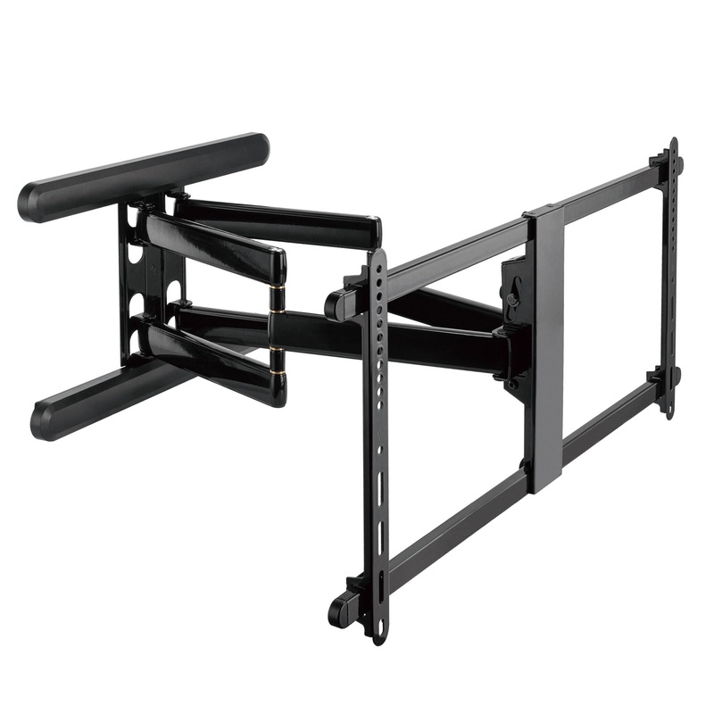 BRATECK Premium 43-90″ Full Motion TV Wall Mount Bracket with Free Tilt Design. Max VESA 800×400, Max Load 70Kgs, Max Arm Extension 660mm, Bubble Level Included. Gloss Black