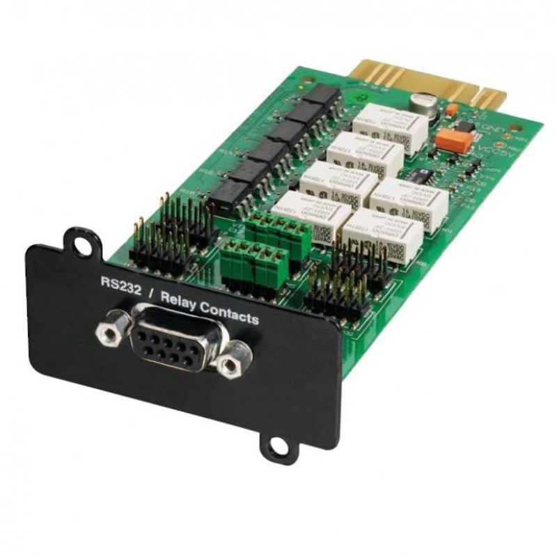 EATON MS Slot Relay Card with 4x dry-contact volt-free alarm outputs To be used on the following models: 5130, 9120, 9130, 9135, 5P, 5PX, 9E DX, EX, EXRT, MX, 9SX & 9PX 3-5 days lead time if out of stock