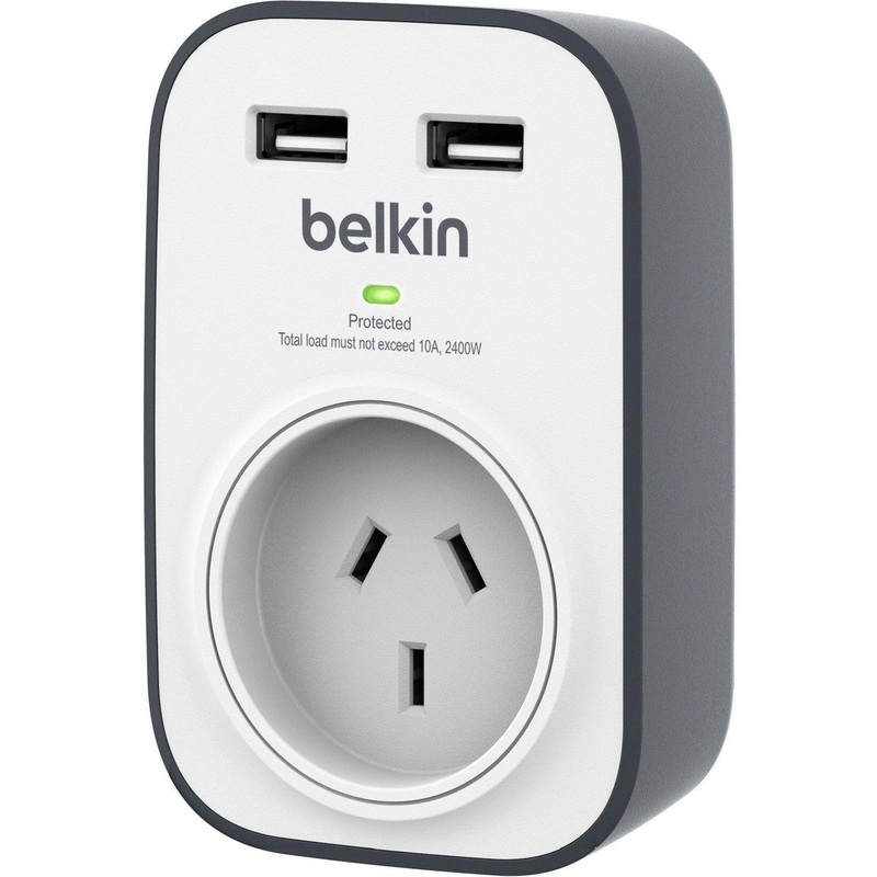 1 Outlet with 2 USB Ports (2.4A)