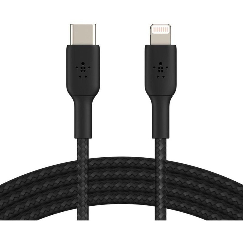 CHARGE USB-C TO LTG BRAIDED CBL 1M BLK