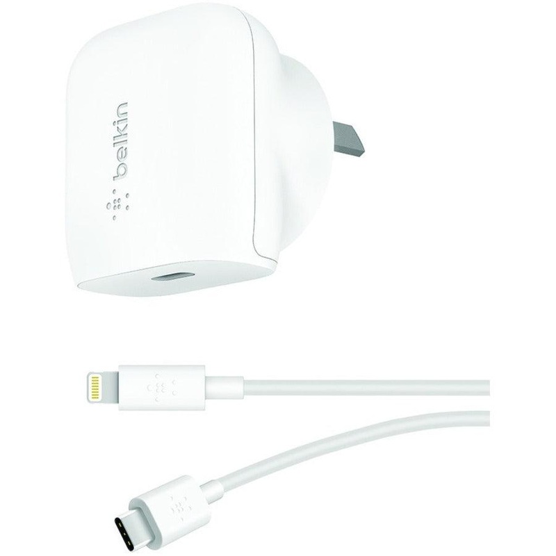 DUAL 20W USB-C WALL CHRGR + C – LTG CBL