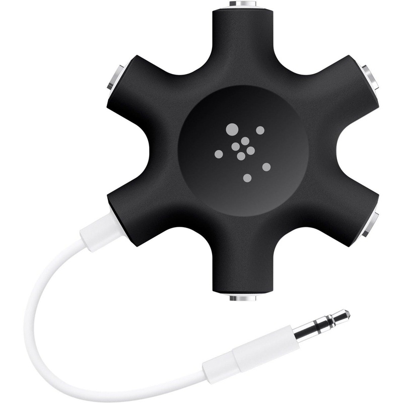 Rockstar mult headphone splitter Blk
