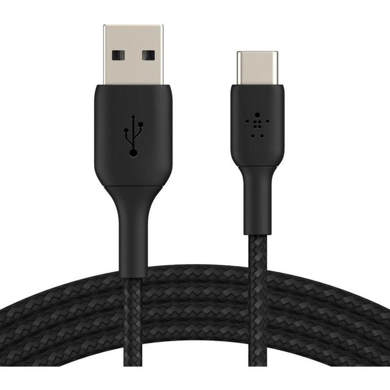 USB-A TO USB-C BRAIDED CABLE 3M BLACK