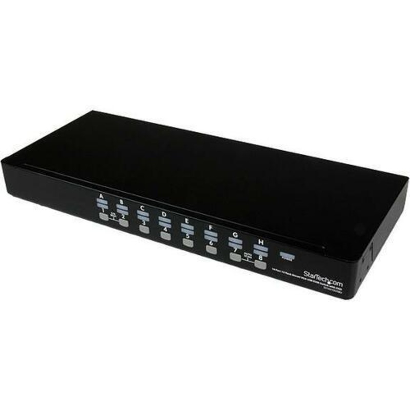 16 Port 1U Rackmount USB KVM Switch Kit