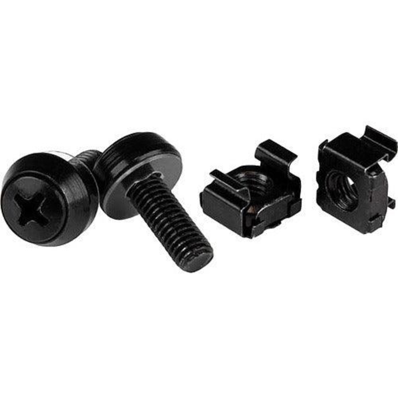 M6 Screws & Cage Nuts – 100 Pack Black