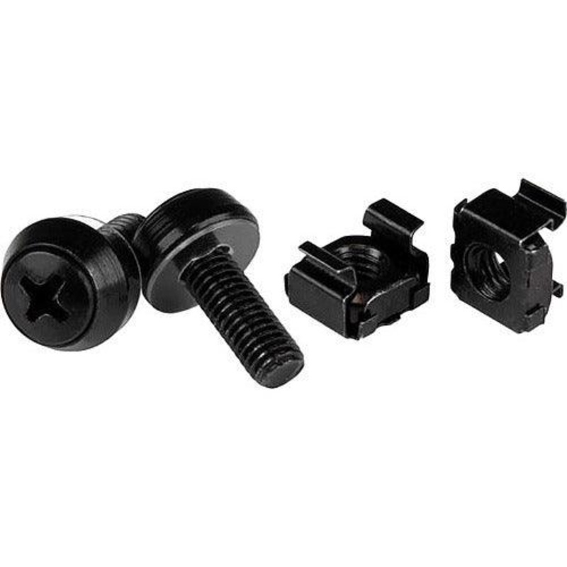 M6 Screws & Cage Nuts – 50 Pack Black