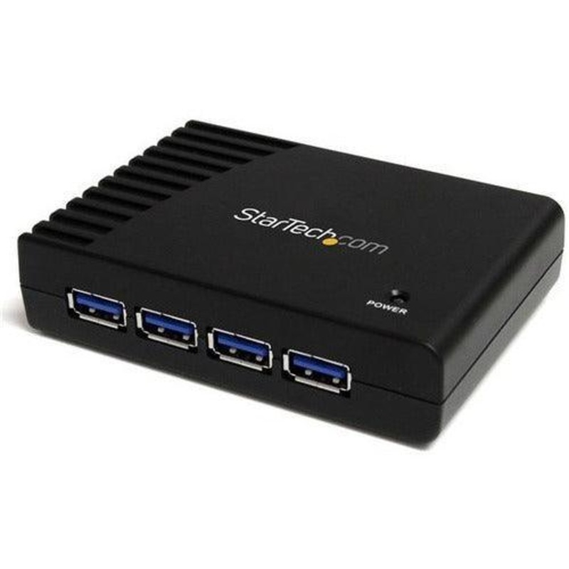 4 PORT BLACK SUPERSPEED USB 3.0 HUB