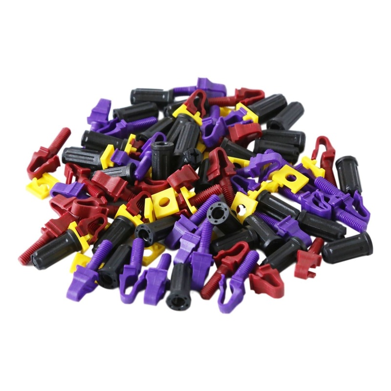 RACKSTUDS Series II Combo-pack with 40 sets of each Size/Colour. Smart Rack Mounting System. Universal Replacements for cage nuts Used to Mount IT, Pro A/V, Security and Telecommunications equipment in 19