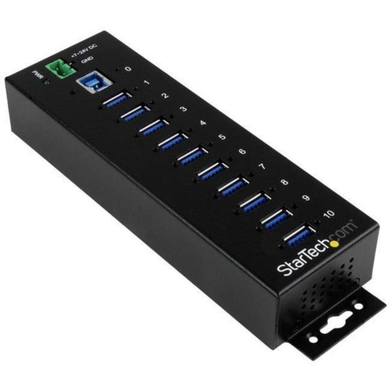 10 Port Industrial USB 3.0 Hub – Metal