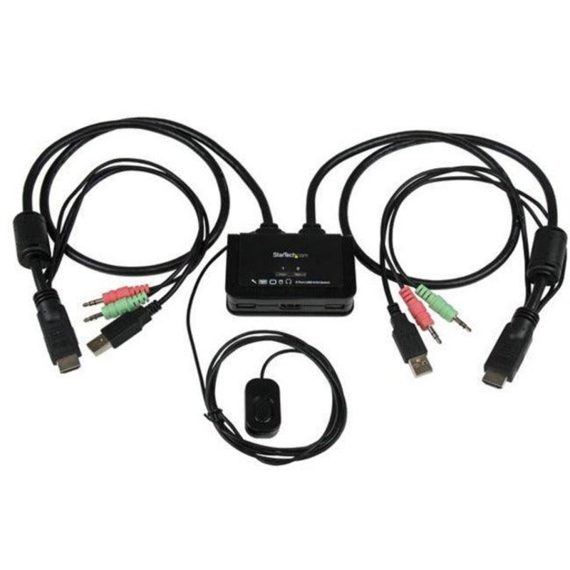 2 Port USB HDMI Cable KVM Switch