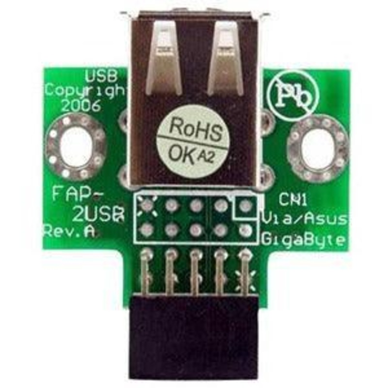 2 Port USB Motherboard Header Adapter