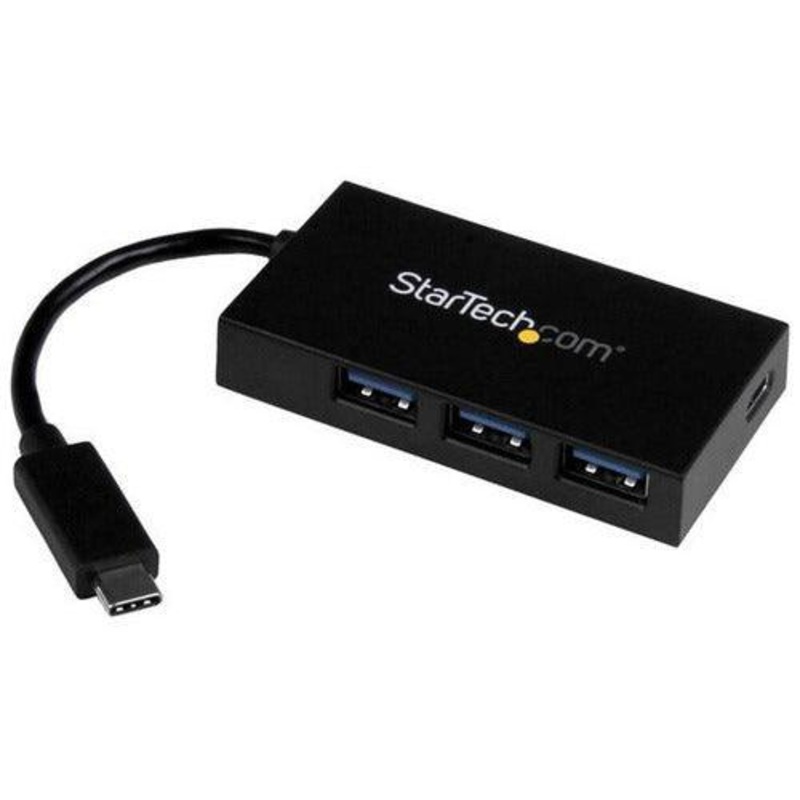 4 Port USB 3.0 Hub w/ USB-C & Power Adap