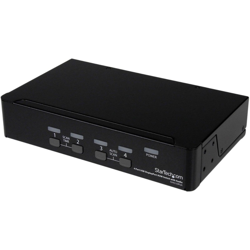 4 Port USB DisplayPort KVM Switch