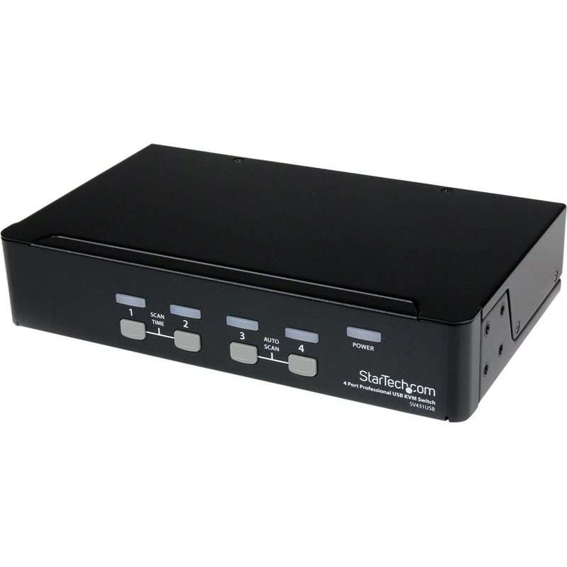 4 Port VGA USB KVM Switch with Hub