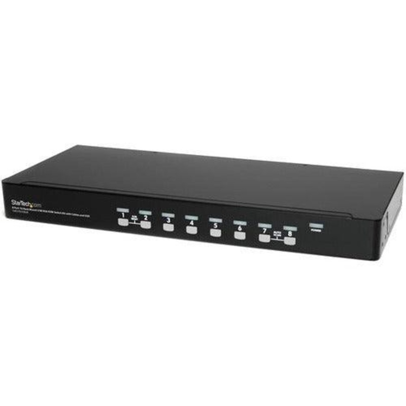 8 Port 1U Rackmount USB KVM Switch Kit