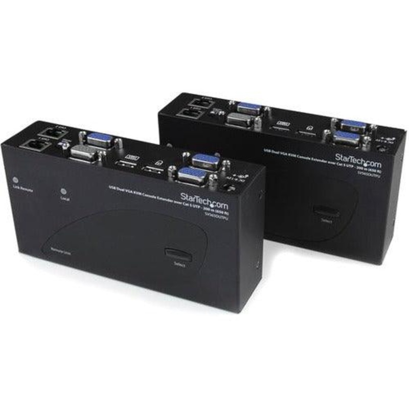 USB Dual VGA over Cat5 KVM Extender