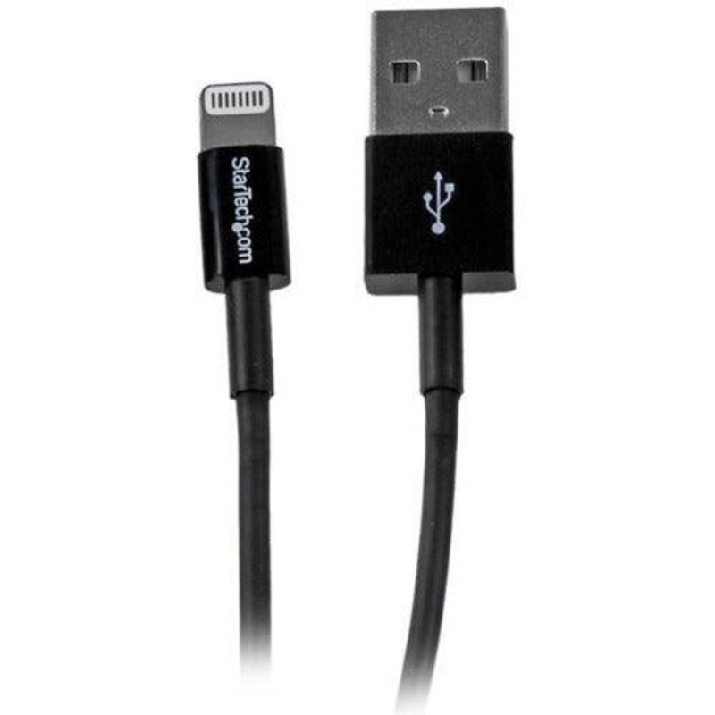 1m Black Slim Lightning to USB Cable