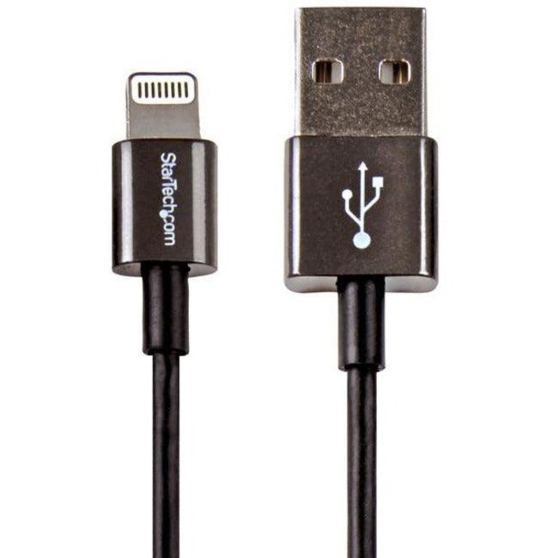 1m Metal Lightning to USB Cable – Black