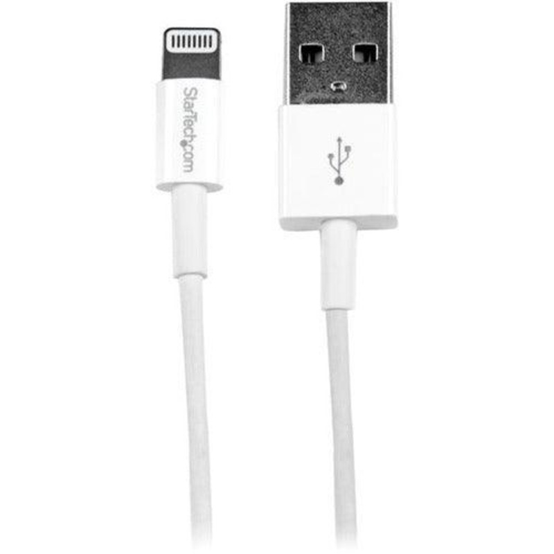 1m White Slim Lightning to USB Cable