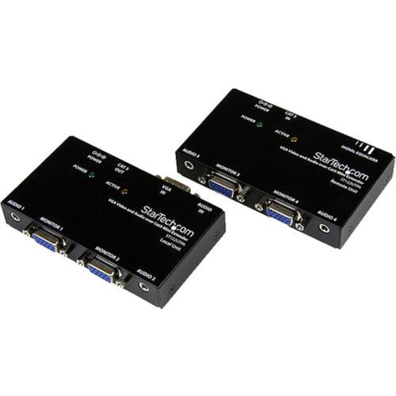 VGA VIDEO EXTENDER OVER CAT 5 WITH AUDIO