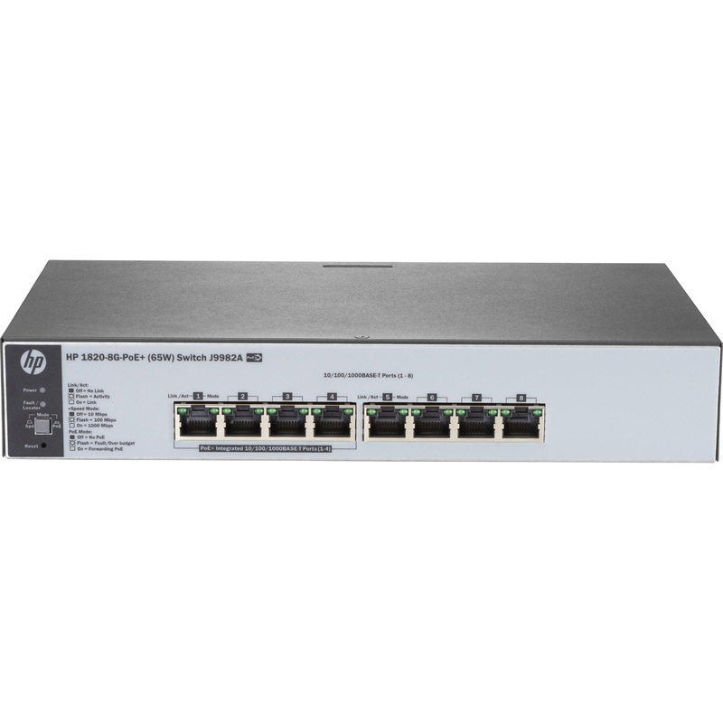 HP 1820-8G-POE+ (65W) SWITCH