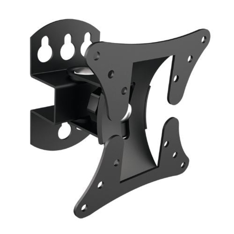 BRATECK 13”-27” Monitor wall mount Pivot, tilt, and swivel. Supports VESA 50×50,75×75,100×100. Max Load: 30Kgs. Colour: Black