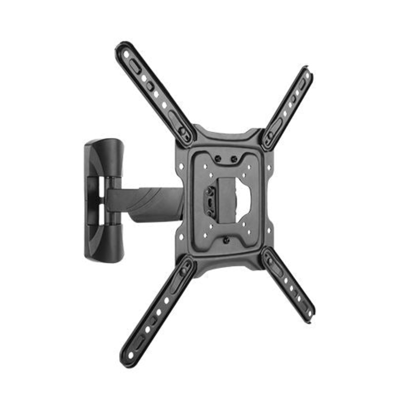 BRATECK 23”-55” Full motion TV wall mount bracket. Extend, tilt and swivel. VESA Support up to: 400×400 Max load: 35kg. Profile: 49-305mm. Hidden cable management. Colour: Black.