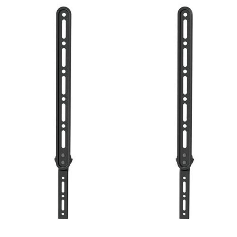 BRATECK Universal Sound Bar Wall Bracket. Attaches to VESA holes of TV for mounting below TV. Fits most 23”~65” TVs.