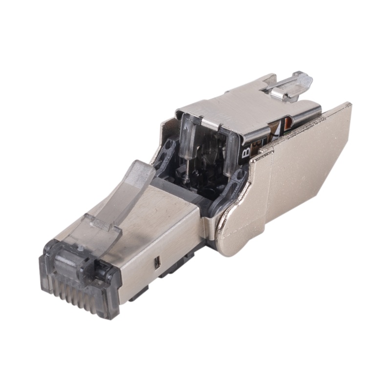 DYNAMIX RJ45 STP Cat6A 10G Tooless Flexible Plug. Works with both solid and stranded conductors 22~26AWG